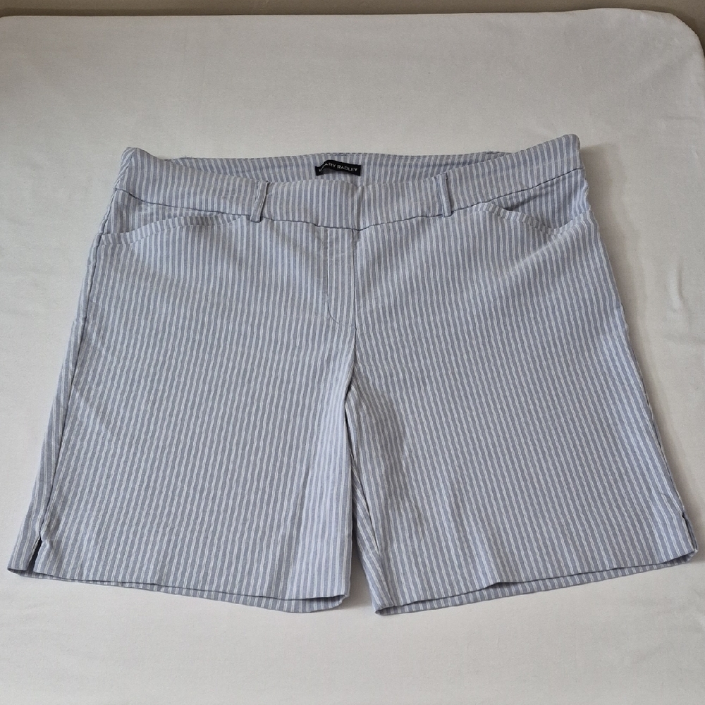 Hilary Radley Women's Shorts Striped and Pull-on  Classic Style Size XXL